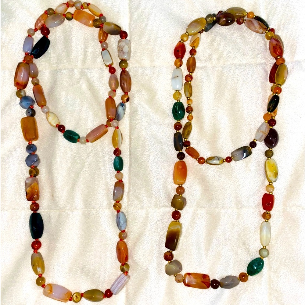 Vintage Glass Quartz/ crystals necklaces